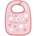 Baby Girl's First Birthday Embroidered Fabric Bib