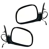 1994-1997 Chevy/Chevrolet S10 Blazer & GMC S15 Sonoma, Jimmy Pickup Truck, 1996-1997 Olds/Oldsmobile Bravada & Isuzu Hombre Power Gloss Black Folding Bubble Type Non-Heated Rear View Mirror Pair Set: Left Driver AND Right Passenger Side (1994 94 1995 95 1996 96 1997 97)