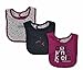 Calvin Klein Infant Girls Berry & Multi Color 3 Pack Bibs