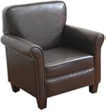 Kinfine Kids Arm Chair, Dark Brown, Leatherette