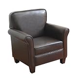 Kinfine Boys Arm Chair, Dark Brown, Leatherette ~ Kinfine USA Inc.