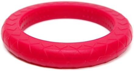 Siliconies Teething Ring (Chewy Bangle with Sensory Bumps) Fuschia-Pink