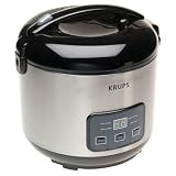Krups FDH212-76 rice cooker, black & metal.