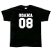 Obama '08 Jersey Style Black T-Shirt - X-Large