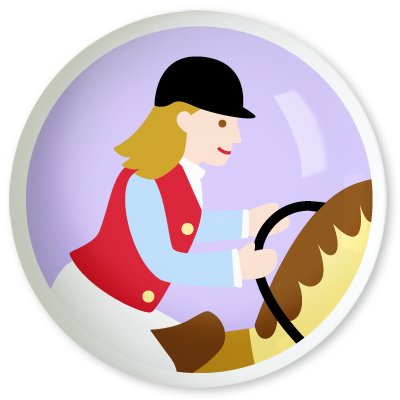 Patchwork Ponies Red Cowgirl Knob by Olive Kids