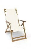 Heavy Duty Wood Beach Chair No Foot Rest - Natural Color