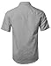 Youstar Basic Short Sleeve Button Up Shirt Gray Size L