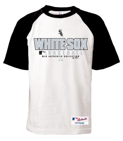 Men`s Chicago White Sox White Practice Raglan T-shirt