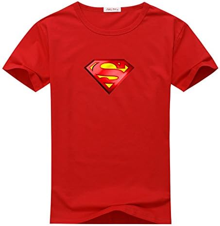 Wones Fashion Child Kids Boys And Girls Supergirl classic Cotton T-Shirt 4T/4Y-5Y Red