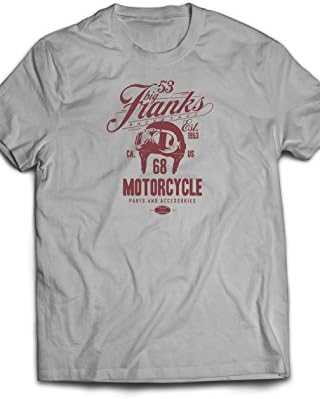Eron Apparel Motorcycle Motif Series Racer Men Tees, Sport Grey, Size Large