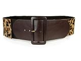 Big Tall Oversized Ladies High Waist Hair on Calf Zebra Print Belts