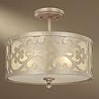 Minka Nanti Champagne Silver 3 Lt Semi Flush 1498-252