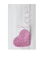 Huella deco Alfombra de Vinilo (Gris Claro/Rosa)