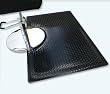 Salon Sport 4' X 5' Semi-Circle Anti-fatigue Mat 9/16" Thick Black
