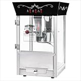 Great Northern Popcorn Black Matinee Movie Theater Style 8 oz. Ounce Antique Popcorn Machine