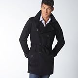Water-repellent cotton twill trench coat