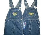 Apparel : Girls Sizes 7/8/10/12/14 Embroidered Bib Pocket Overall