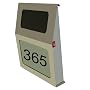 STAINLESS STEEL SOLAR HOUSE NUMBER PLATE PLAQUE by GARDEN CRAFT