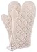 Oven Mitts Flame Retardant Mitts Heat Resistant to 425° F Black Color 2-Pack (17 inch, White)