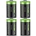 1/2 AA Size LS 14250 ER14250 3.6 Volt 1200 mAh Lithium Batteries 4 Pack, Tyrone Batteries Compatible for Dogwatch Dog Collar and Some of Movement Monitor/Home Security System/Alarm System