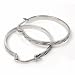 3mm Thickness Diamond Cut Hoop Earrings, Size: 2.8mm x 15mm