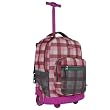 J World Single Handle Rolling Check Backpack - Pink