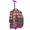 J World Single Handle Rolling Check Backpack - Pink
