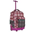 J World Single Handle Rolling Check Backpack - Pink