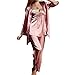 Amybria Luxury Silk Blend One Set Lady'S Sleepwear/Sleepcoat/Pajamas
