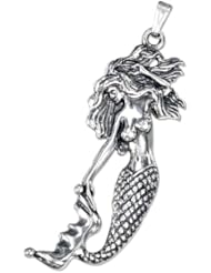 Sterling Silver Antiqued Mermaid Charm