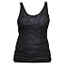 Black All Over Classic Print Burnout Burn Out Partially See through Tank Top, Fashion Forward!