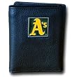 Oakland Athletics Executive Trifold Leather Wallet - MLB Baseball Fan Shop Sports Team Merchandise