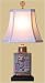 Asian Décor - 16 Chinese Rose Medallion Square Tea Jar Oriental Lamp w/ Shou Symbol Finial