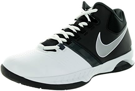 Nike Men's Air Visi Pro V White/Mtllc Silver/Blk/Anthracite Basketball Shoe 7.5 Men US
