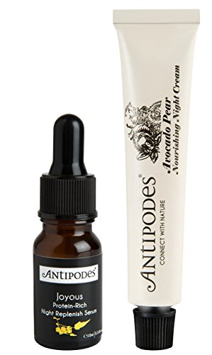 Antipodes – Organic Avocado Pear Night Cream + Joyous Night Serum (Minis)