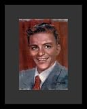 Frank Sinatra (Young) Music Gold Wood-Mounted Poster Print - 11 X 17