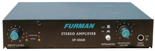 Furman SP-20AB 20 Watt Per Channel Power Amp Balanced Input Binding Post Speaker Output 14 Headphone Output XLR Output to HR-2 Headphone Remote