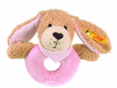 Steiff 238093 - Gute-Nacht-Hund Greifring, rosa, 12 cm Preisvergleich