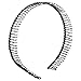 Uxcell Metal Teeth Comb Woman Hairband Hair Hoop Headband, Black, 0.04 Pound