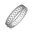 14K White Gold Diamond Bangle Bracelet - 5.25 Ct.