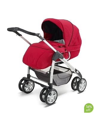 Silver Cross Linear Freeway Pram & Pushchair - Rouge