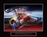 Opportunity Bicycle Kick Art Print Soccer Motivational Poster Futbol Picture
