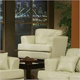 Del Mar Leather Chair in Pearl