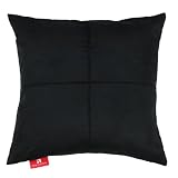 Seven Comforts Premium Decorative Throw Pillow - 18 x 18 x 6, Microsuede - Black