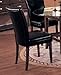 Set of 2 Soho Collection Black Leatherette Parsons Dining Chairs