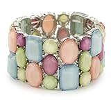 RAIN Pastel Stretch Stone Bracelet