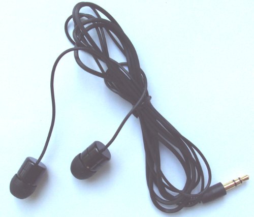 RMKF Black waterproof in-ear hi-fi earphone with Black head for ipod mini nano video classic touch MP3 player iphone 3G new + extra blue earbud and + 2 sets inear-earbud + Clip on earphone