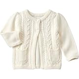 GYMBOREE(ジンボリー) ケーブルニット カーディガン アイボリー トップスカーディガン 0～3ヶ月【並行輸入】