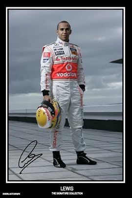 Lewis Hamilton signed F1 autograph print - HALF PRICE