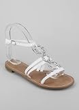 Patent Open Toe Rhinestone Ring Sandal
